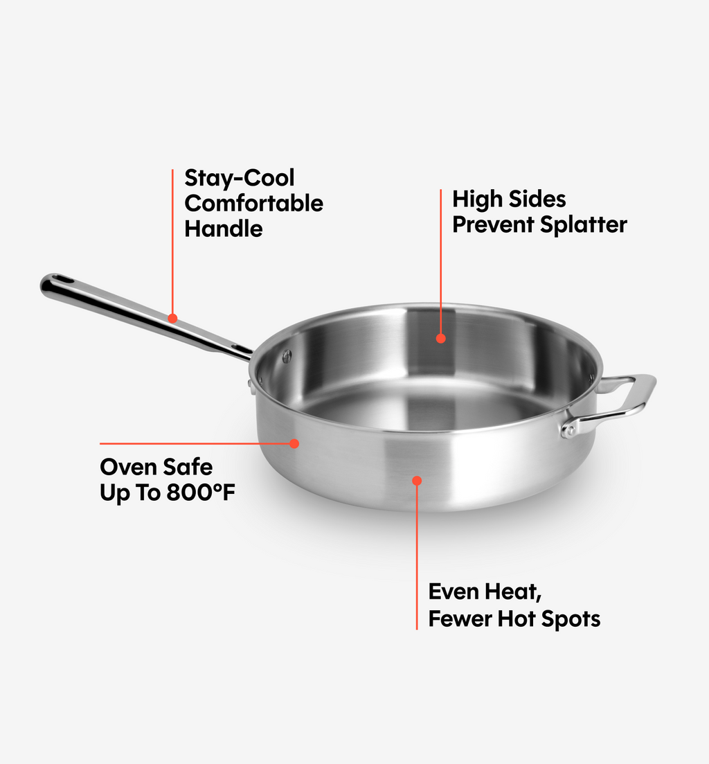 3 QT Stainless Steel Sauté Pan